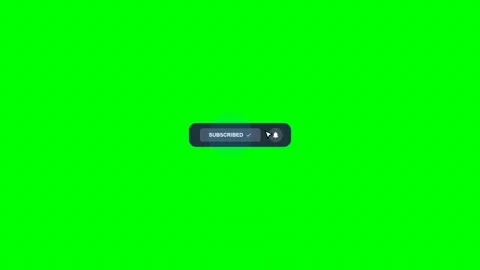 Animated subscribe button and bell icon on green screen Vídeo Stock 344371676