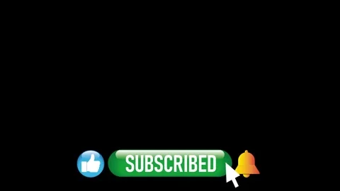 Animated subscribe button with like and notification bell icons 4K resolution Stock Footage 287646963
