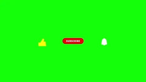 Animated subscribe button with like and notification bell on green screen b.. Stock Footage 344862886