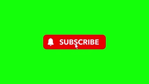 Animated Subscribe Button with Bell Notification Icon on Green Screen Stock-Footage 337925087