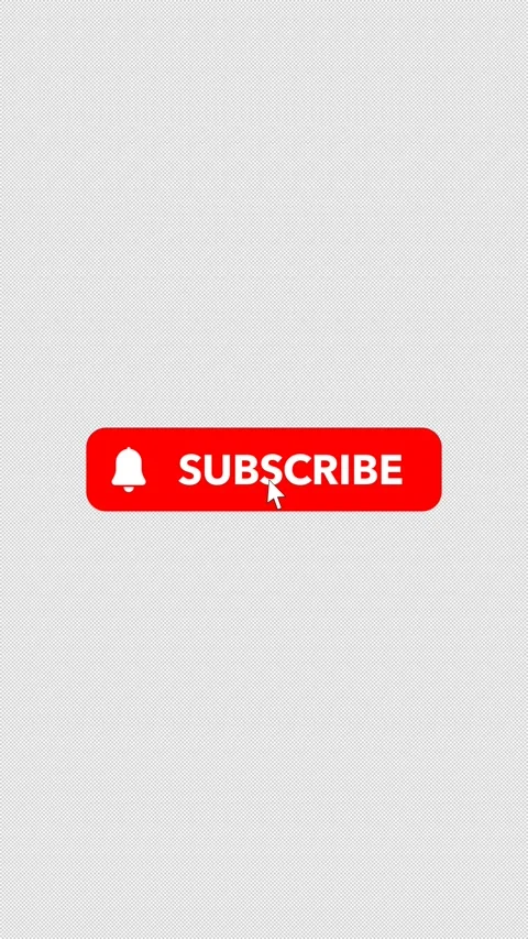 Animated Subscribe Button with Bell Notification Icon on Transparent Background Stock Footage 337933004