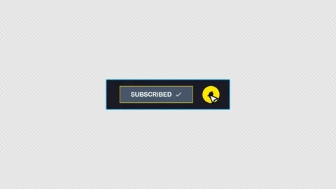 Animated Subscribe Button Bell Transparent Alpha Overlay Stock Footage 346070066