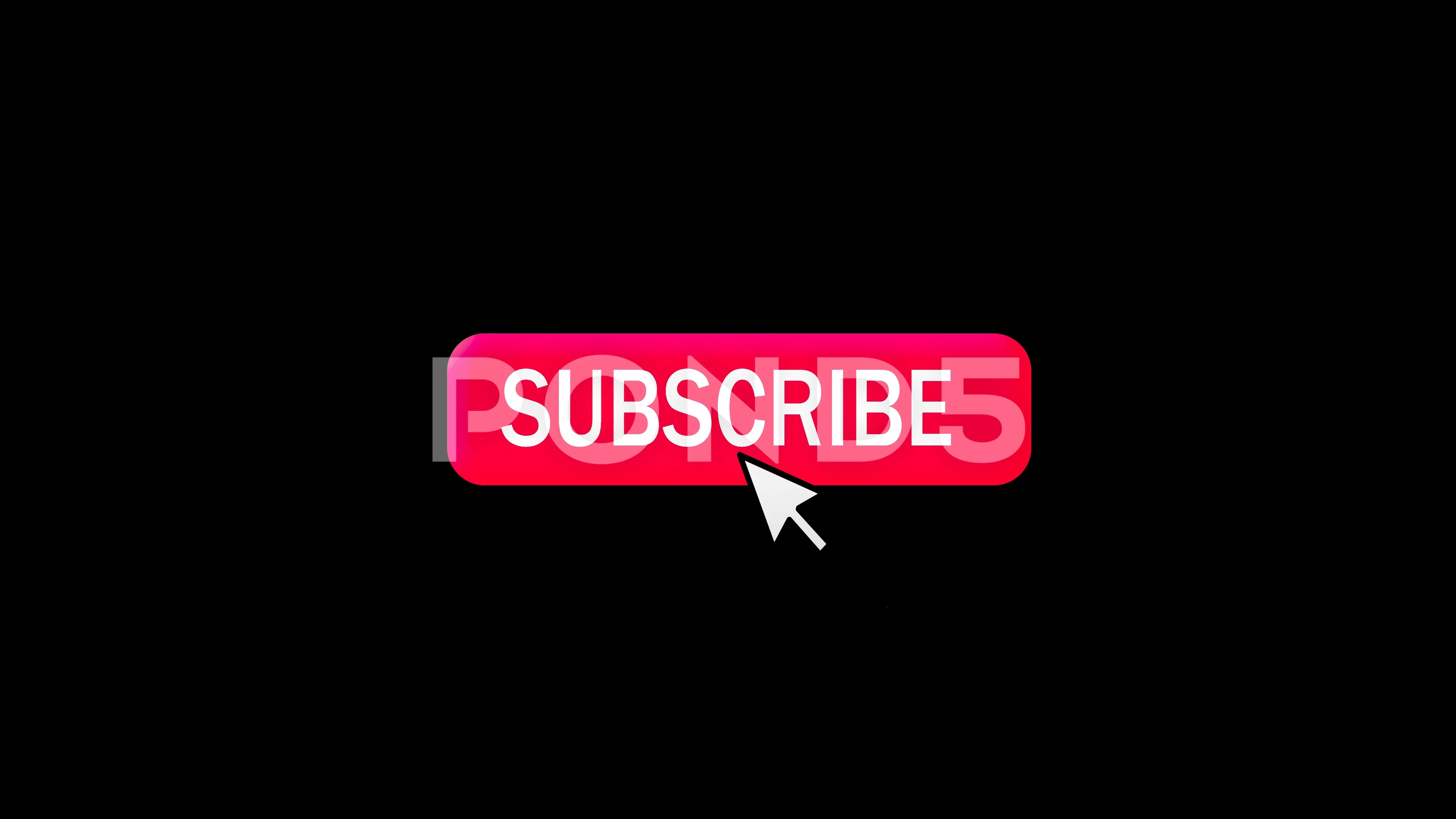 Animated Subscribe Button on a black bac... | Stock Video | Pond5