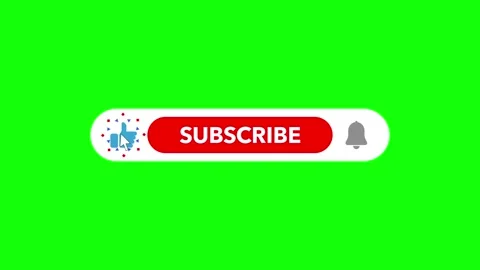 Animated Subscribe Button, Like Button and Notification Bell on Green Screen 스톡 동영상 337925057