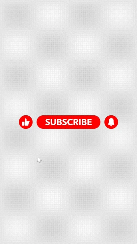 Animated Subscribe Button, Like Button and Notification Bell with Cursor Click Stock Footage 337933008