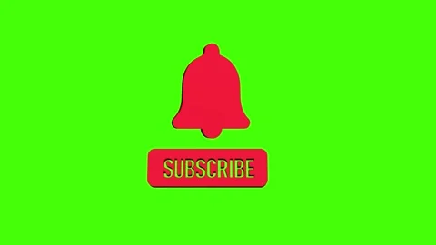 Animated Subscribe Button Click Interaction on Green Screen Stockbeeldmateriaal 347006473