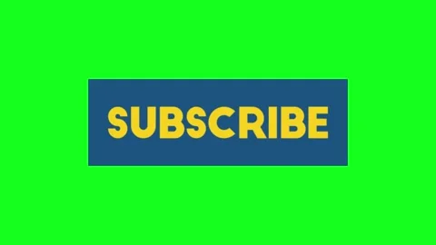 Animated subscribe button on green screen for social media Stock Footage 332394884