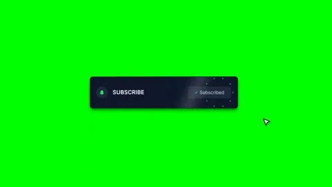 Animated subscribe button pop up alert on green screen Vídeo Stock 344371418