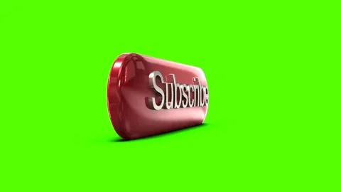 Animated Subscribe Button For social network on green screen Stock Footage 138258757