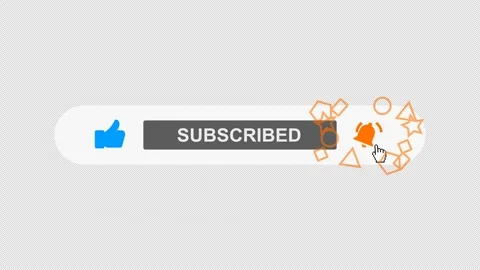 Animated Subscribe Button &amp; Subscribing Animation on Transparent Background | 4K Stock Footage 311241302