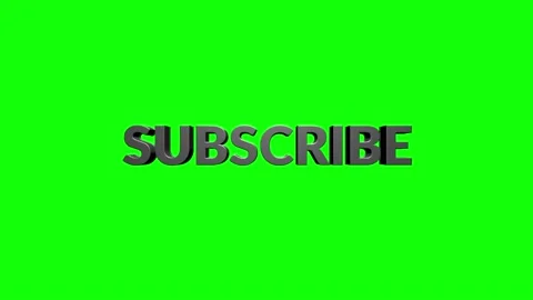 Animated subscribe to channel title end card video slide closing in with a green Stock Footage 153818790