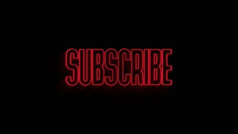 Animated subscribe to channel title end card video slide closing in with a black Stock Footage 153822372