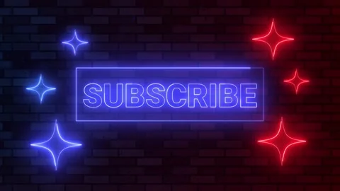 Animated subscribe neon glow Stock Footage 239968763