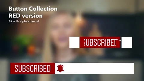 Animated Subscribe Like Notify Buttons Pack - RED Stock Footage 147282768