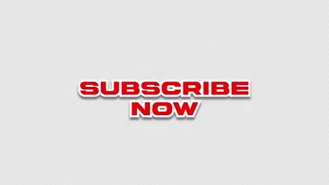 Animated Subscribe Now Text Overlay on Transparent Background Stock Footage 339375509