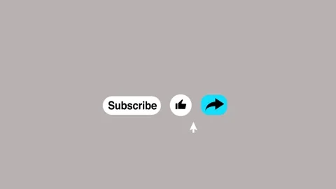 Animated subscribe, share, notification button. Animation. Animated like, share. 스톡 동영상 321300992