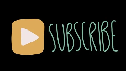 Animated "Subscribe" text with an icon Stock Footage 312664119