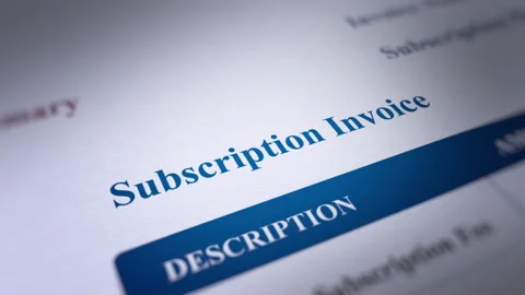 Animated Subscription Invoice, Subscription Billing Stock Footage 243475079