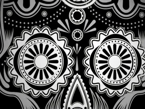 Animated sugar skull (semi 3D) Video stock 25258570