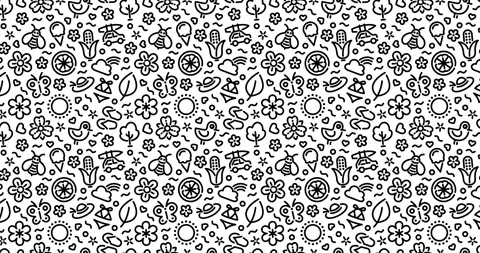 Animated Summer Seamless Pattern with Icons Stock Footage 240097909