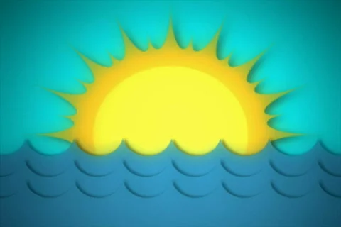 Animated sun and ocean Stock-Footage 517062