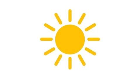Animated sun and rain cloud weather icon for forecast apps and broadcast news Stock Footage 341851978