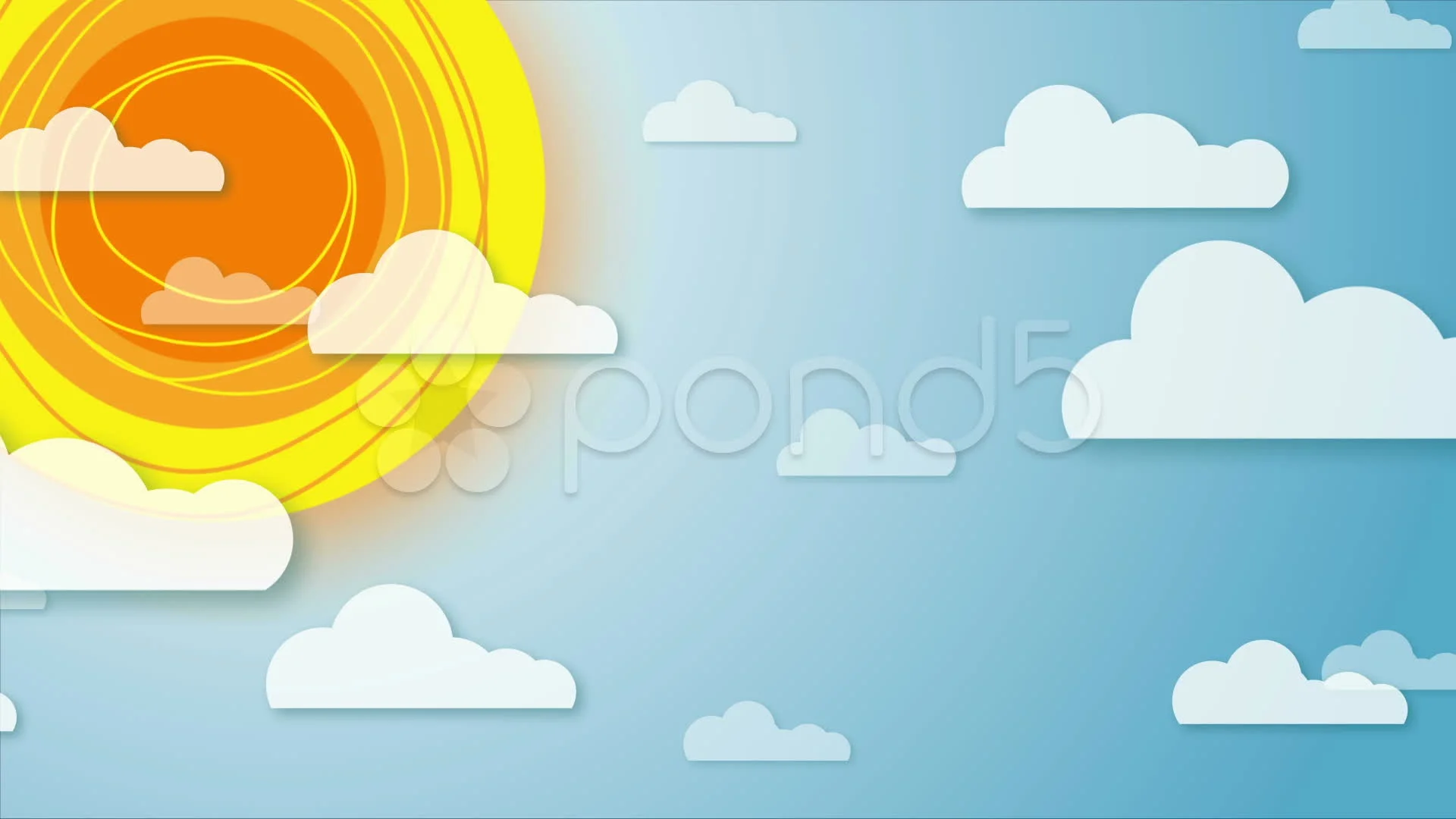 Animated Sun and Sky | Stock Video | Pond5