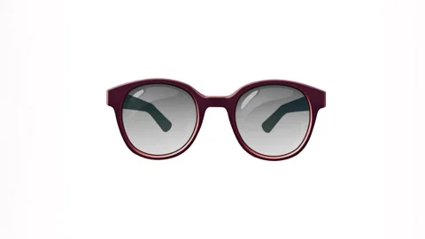 Animated sunglasses icon. isolated glasses on a white background Stock Footage 285330140