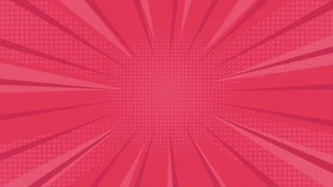 Animated sunlight red comic background in pop and halftone style. Stock Footage 315140651