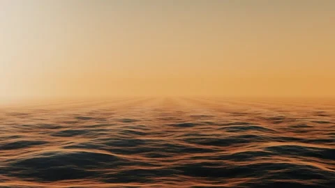 Animated Sunset Ocean Waves Seamless Loop Stock Footage 277789270