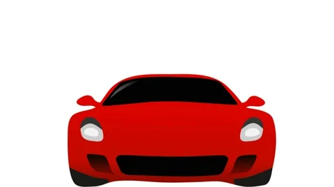Animated supercar, isolated on white background Stock Footage 152142891