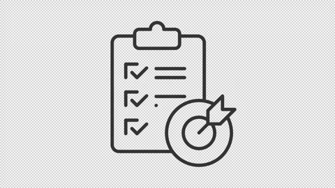 Animated survey evaluation line icon Stock Footage 333731849