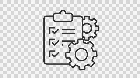 Animated survey process line icon Stock Footage 333731850
