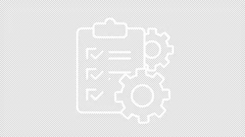 Animated survey process white line icon Stock Footage 333749773