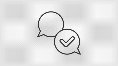 Animated survey response validation line icons Stock Footage 333732378