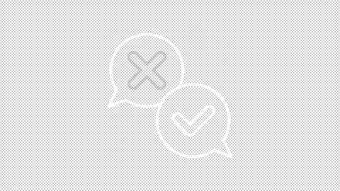Animated survey response validation white line icons Stock Footage 333750085