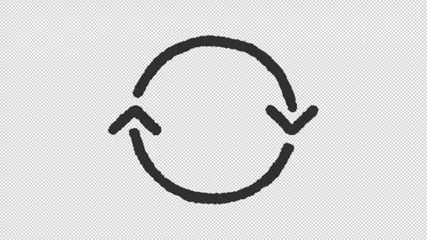 Animated sustainable loop charcoal stroke icon Stock Footage 340285146