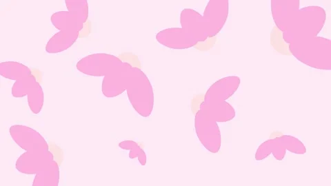 Animated Swaying Pink Flowers Pattern, Seamless Loop Background Video stock 330117082