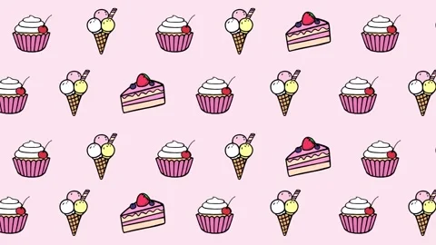 Animated Sweets Background 3 Stock Footage 251432776