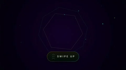 Animated Swipe Up Button with Glowing Hexagons for Mobile App and Game Inte.. Vídeos de archivo 347303053