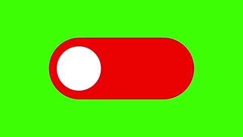 Animated on off switch button red blue slide switch 4k looping Stock Footage 288860377