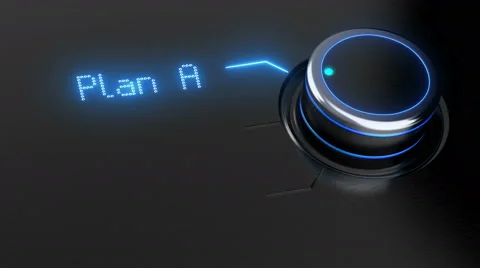 Animated switch button with three options plan Video stock 64924466