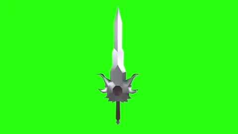 Animated sword on green screen for visual effects and editing Stock-Footage 292683006