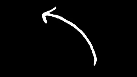Animated symbol of an arrow with a loop.white arrow rising transparent chan.. Video stock 277927973
