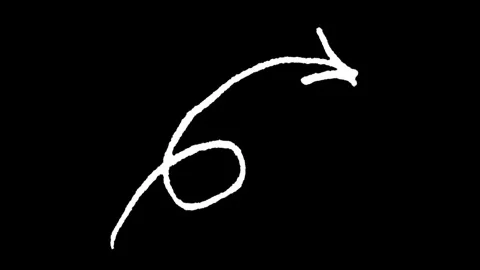 Animated symbol of an arrow with a loop.white arrow rising transparent chan.. Video stock 277927979