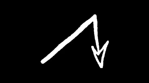 Animated symbol of an arrow with a loop.white arrow rising transparent chan.. Stock Footage 277927983