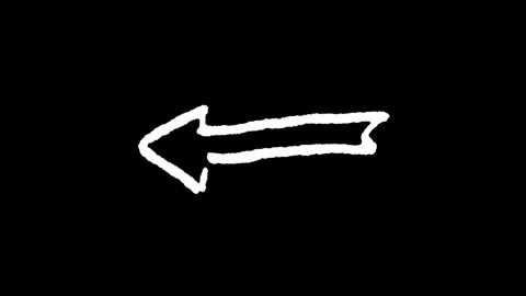 Animated symbol of an arrow with a loop.white arrow rising transparent chan.. Stock Footage 277927985