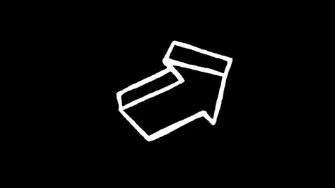 Animated symbol of an arrow with a loop.white arrow rising transparent chan.. Stock Footage 277927990