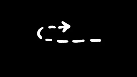 Animated symbol of an arrow with a loop.white arrow rising transparent chan.. Stock Footage 277927991