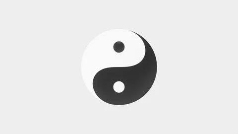 Animated symbol Taichi on light background. Stock Footage 115972808